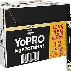 YoPRO Bebida Láctea UHT Baunilha 15g de proteínas 250ml - 12 unidades