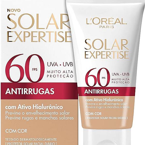 Protetor Solar Facial L'Oréal Paris Solar Expertise Antirrugas Fps 60 Com Cor 40G