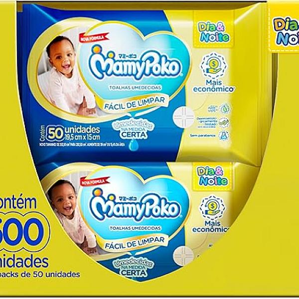MamyPoko Lenços Umedecidos Dia&Noite 500 Unidades