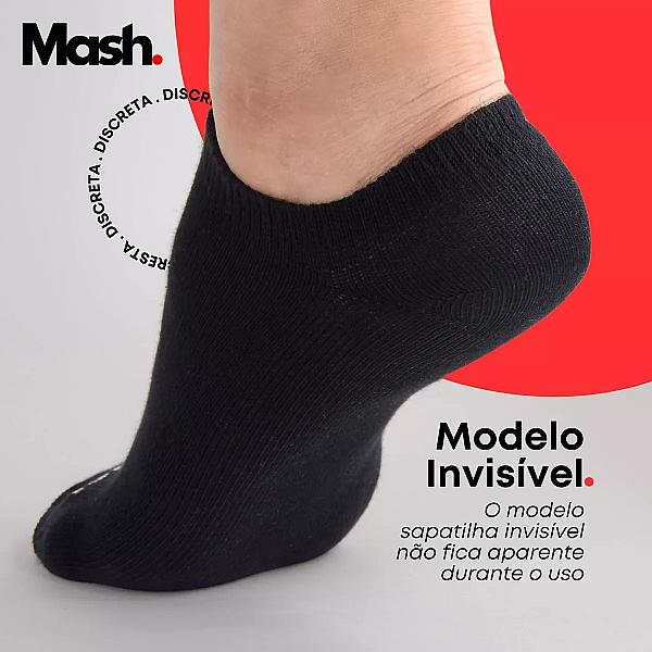 Kit Com 10 Pares Meias Invisível Mash