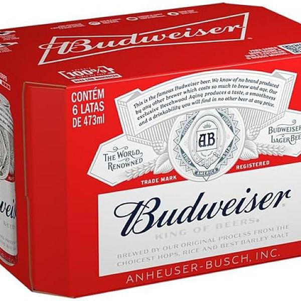 Pack de Budweiser Lata 473ml, 12 Unidades