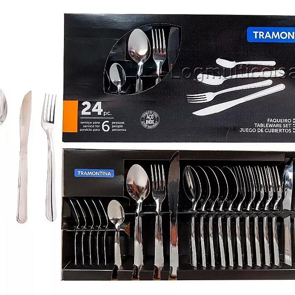 Faqueiro Tramontina Inox Búzios 24 Peças