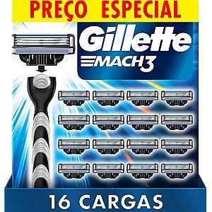 Gillette Mach3 - Refil Para Barbear, 16 Unidades