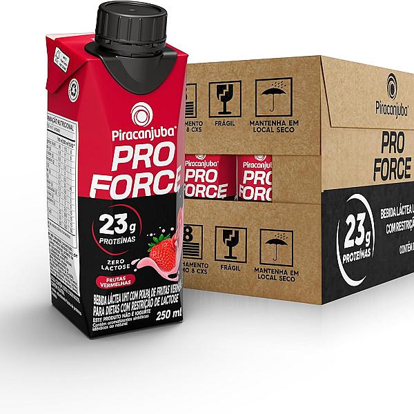 12 un. Piracanjuba Zero Lactose 23g Proteína Frutas Vermelhas 250ml